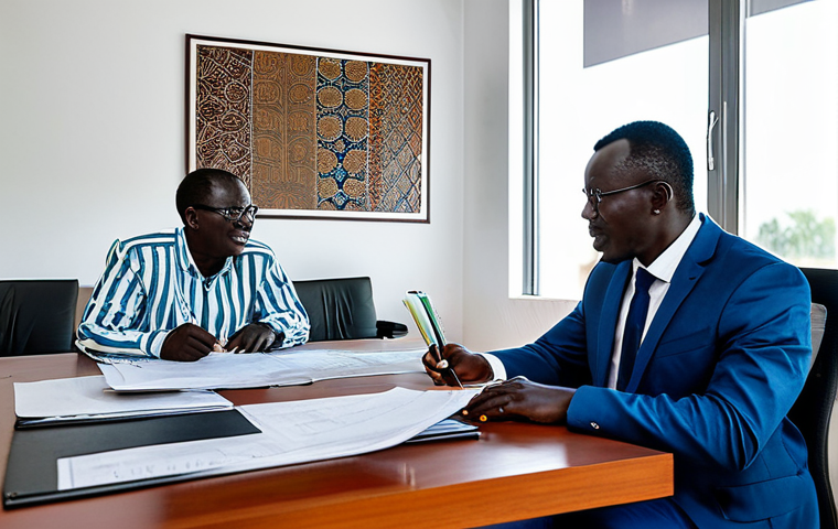**
"A Chadian entrepreneur, fully clothed in professional attire, discussing a business plan in a modern office in N'Djamena, appropriate content, safe for work, perfect anatomy, natural proportions, family-friendly, showcasing local Chadian textiles in the office decor, well-lit, professional setting, high quality."
**