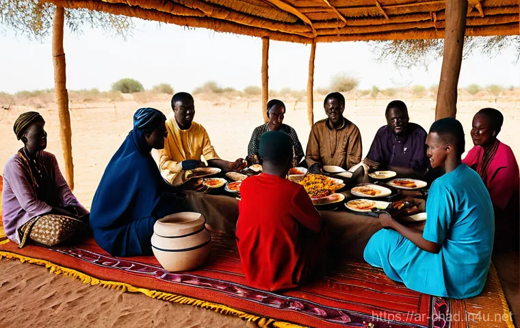 차드의 미신과 전통적 믿음 - A vibrant Chadian village festival in full swing. Men, dressed in flowing white or light-colored cot... 차드의 미신과 전통적 믿음 - A vibrant Chadian village festival in full swing. Men, dressed in flowing white or light-colored cot...